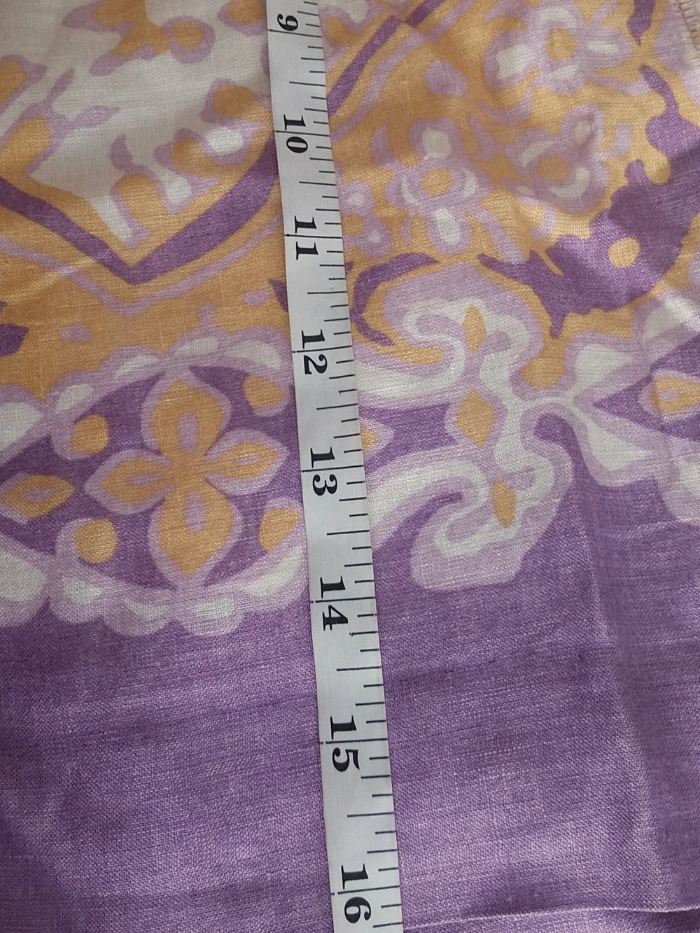 J. Crew Cream Mini Skirt with Orange & Lavender Paisley Print - Picture 3 of 4